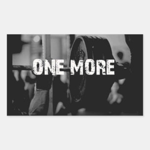 Motivationales Fitness Gym Rechteckiger Aufkleber
