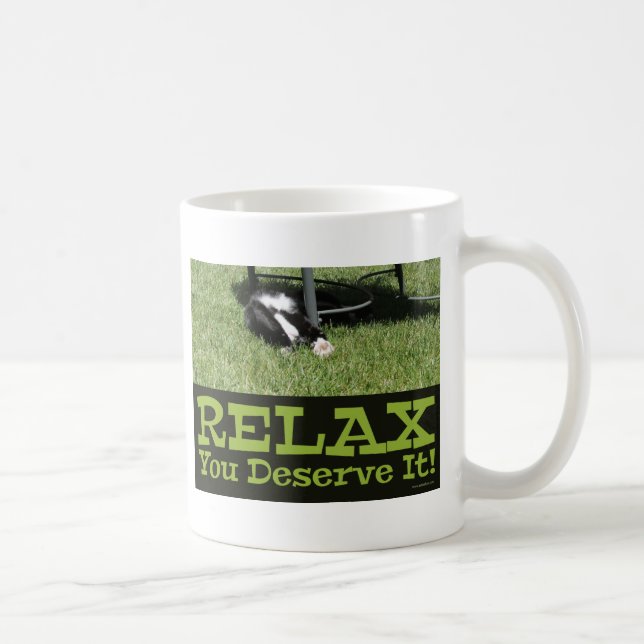 Motivationelles Relax Cat Me Time Fun Design Kaffeetasse (Rechts)