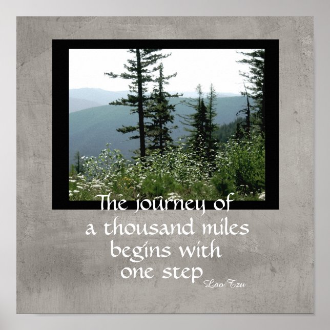 motivationnel nature poster zen citer le voyage (Devant)