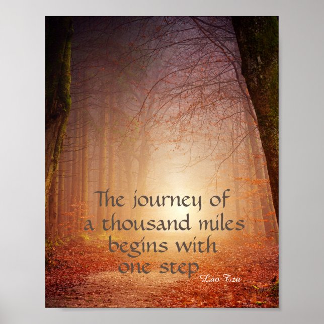 motivationnel nature poster zen citer le voyage (Devant)