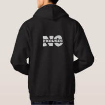 Motivationnel 'No Excuses' Sweat - shirt à capuche