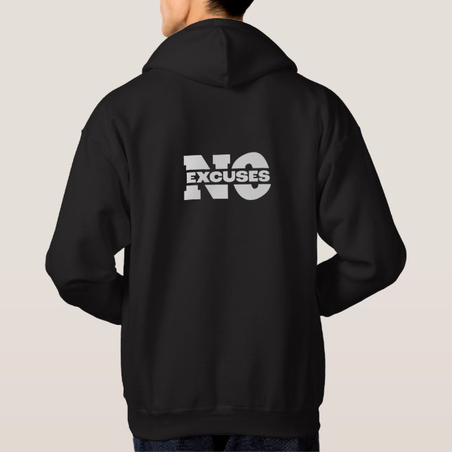 Motivationnel 'No Excuses' Sweat - shirt à capuche (Dos)