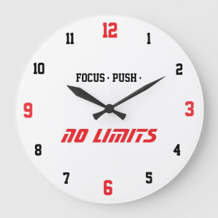 Motivations-Fitness-Wanduhr Große Wanduhr