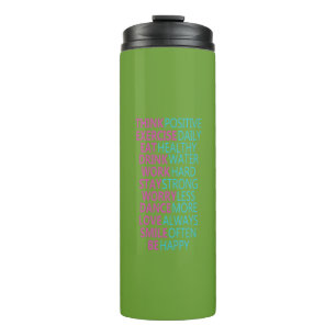 Motivations-Hydrations-Tracker - Edelstahl Thermosbecher