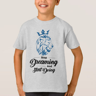 Motivations-Löwen-Jungen T-Shirt