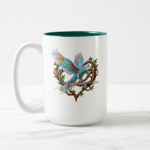 Motivations-Papageien-Tasse - Aufschwung Zweifarbige Tasse