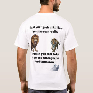Motivations-Raubtier-Kunst T-Shirt