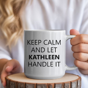 Motivations-Tasse mit individuellem Namen für Frau Kaffeetasse