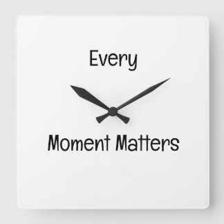 Motivations-Wanduhr-Dekor Quadratische Wanduhr