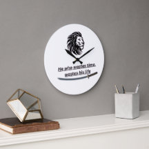 Motivations-Wanduhr – Zeit ist kostbar Zitat
