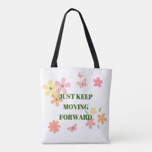 Motivations-Zitat-Tragetasche mit pastellfarbenen Tasche