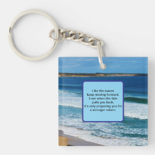 Motivationsangebot für den Strand: Wie die Wellen Schlüsselanhänger
