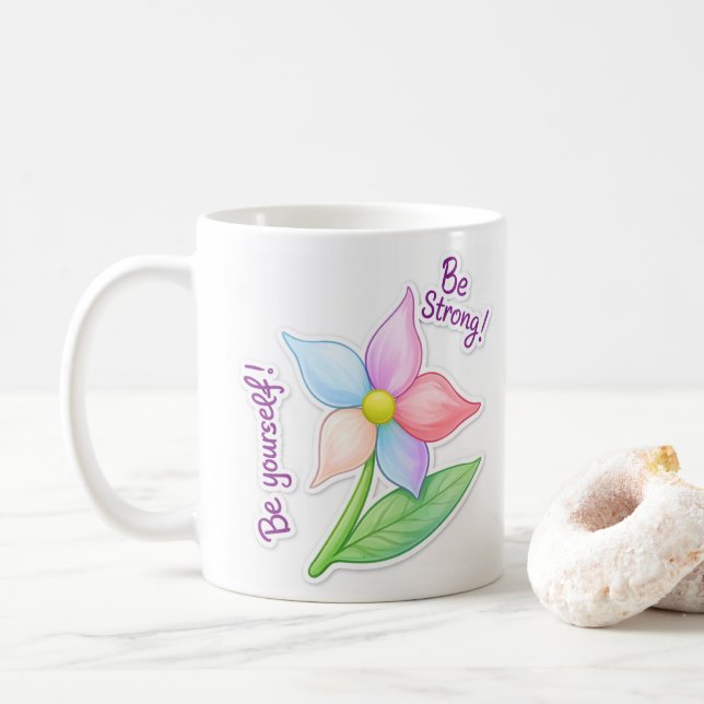 Motivationsbecher Kaffeetasse (Mit Donut)