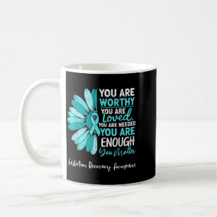Motivationsbewusstsein für Sucht Recovery Drogen Kaffeetasse