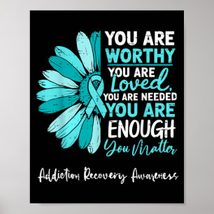 Motivationsbewusstsein für Sucht Recovery Drogen Poster