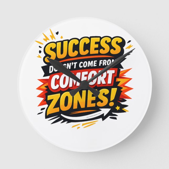 Motivationsdesign Runde Wanduhr (Vorderseite)