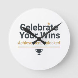 Motivationsgeschenk für den Erfolg Runde Wanduhr