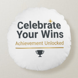 Motivationsgeschenk für den Erfolg Rundes Kissen