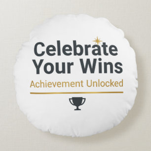 Motivationsgeschenk für den Erfolg  Rundes Kissen