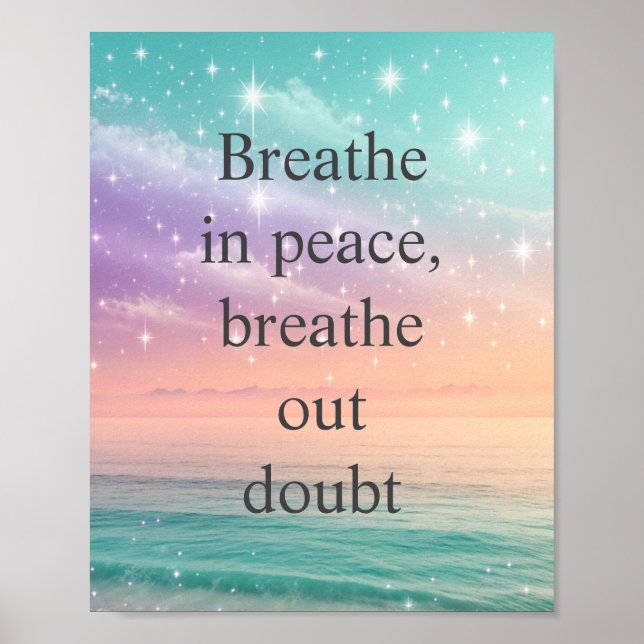 Motivationsposter mit Sternenhimmel Poster (Vorne)
