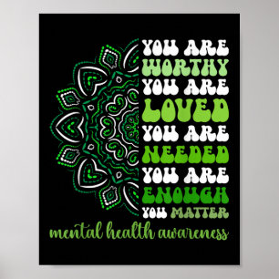 Motivationsunterstützung Krieger Psychische Gesund Poster
