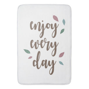 Motivationsziffer inspirierend Text Badematte