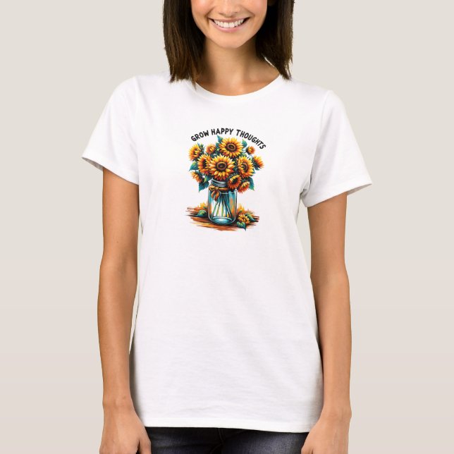 Motivationsziffern wachsen glückliche Gedanken flo T-Shirt (Vorderseite)