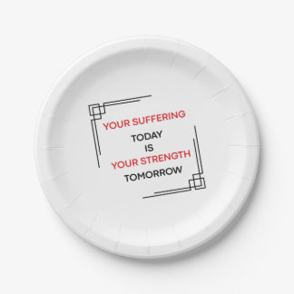 Motivationszitat-Design Pappteller