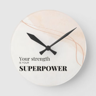 Motivationszitat  runde wanduhr