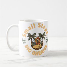 Motivationszitate - kleine Schritte, große Träume Kaffeetasse