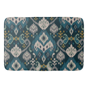 Motive Afrikanischer Boho-Paisley-Blumen-Ikat-Must Badematte