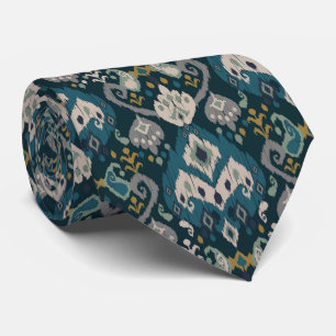 Motive Afrikanischer Boho-Paisley Blumen-Ikat-Must Krawatte