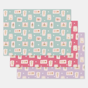Motive aus Eiscreme Geschenkpapier Set