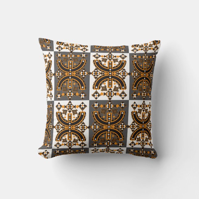 Motive der Kabyle-Amazigh-Poteria Kissen (Vorderseite)