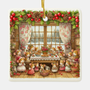 Motive der Weihnachtswasserfarbe Keramikornament