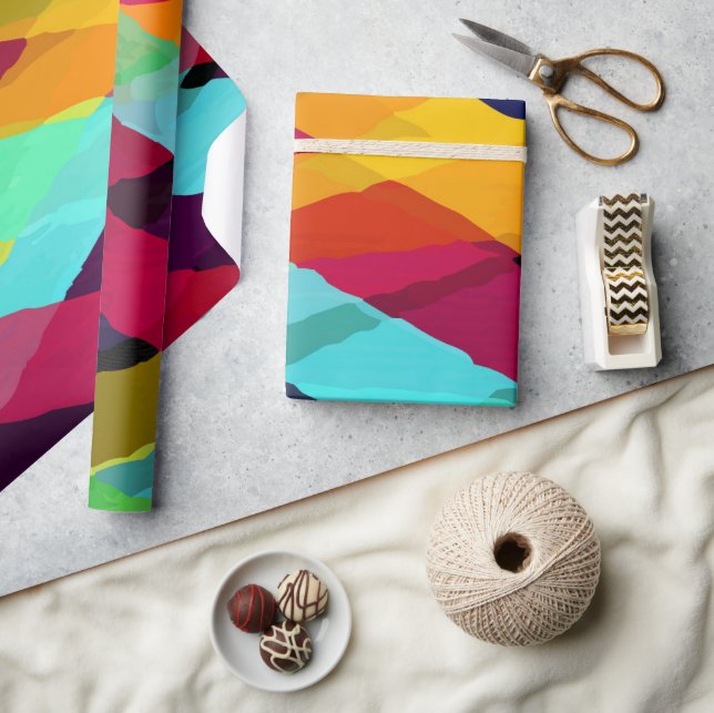 Motive für Wasserfarben Streifen 2 Geschenkpapier (Basteln)