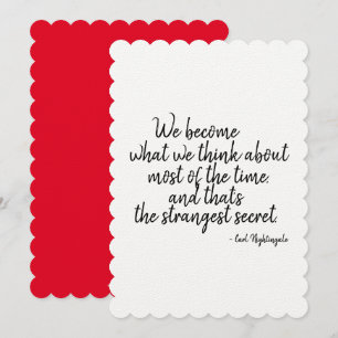 Motiver la carte de voeux Quotable Secret à la réu
