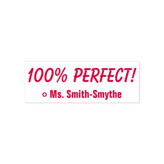 Motivieren "100% PERFEKT!" + Benutzerdefinierter L Permastempel (Design)