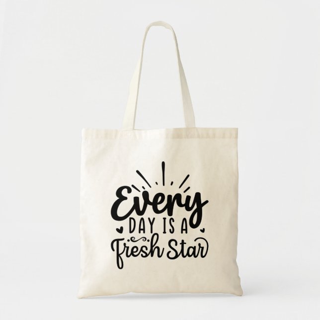 Motivieren und Inspiriert mit unserem Fresh Start  Tragetasche (Vorne)