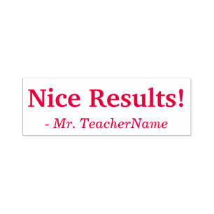 Motivieren von "Nice results!" + Name des benutzer Permastempel