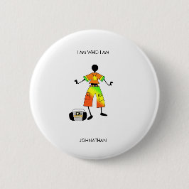 Motivierend, afrikanische Kunst Phantastische Feie Button