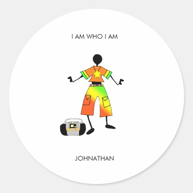 Motivierend, afrikanische Kunst Phantastische Feie Runder Aufkleber (Vorderseite)