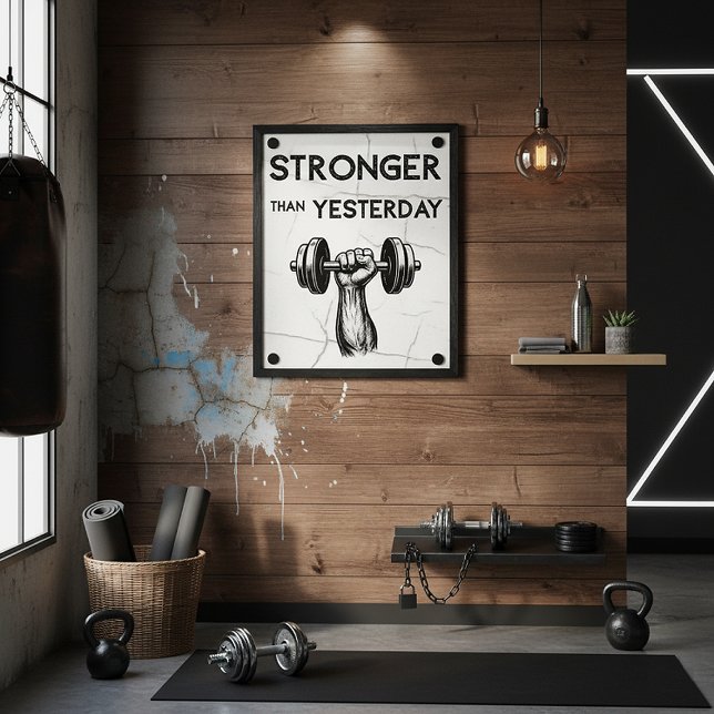 Motivierend als gestern Gym Vintag Poster (Von Creator hochgeladen)