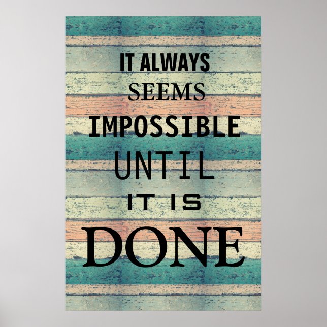 Motivierend Angebot Abstraktes Holz Poster (Vorne)