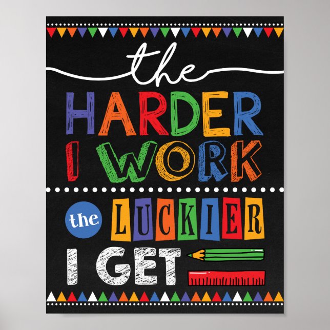 Motivierend Angebot Dekorationskurs Lehrergeschenk Poster (Vorne)