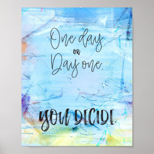 Motivierend Angebot Ein- oder Tag ein blaues Poste Poster