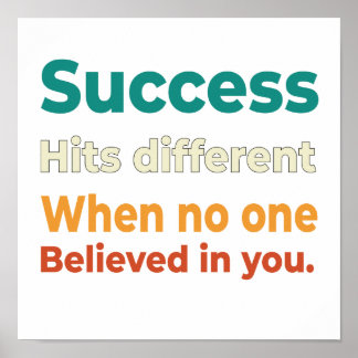Motivierend Angebot für Retro Success Poster