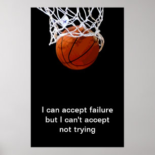 Motivierend Angebot für Sport Basketball drucken Poster