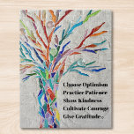 Motivierend Angebotsstruktur<br><div class="desc">Inspirationelles Puzzle Motivierend Tree Jigsaw. Dieses dekorative Puzzle verfügt über einen Mosaikbaum in Regenbogenfarben und ein inspirierend Zitat. Weil wir unsere eigenen Kunstwerke erstellen, werden Sie dieses exakte Bild von anderen Designern nicht finden. Original Mosaik © Michele Davies. Original Zitat © Michele Davies.</div>