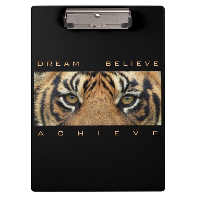 Motivierend Angebotsvorlage Tiger Animal Modern Klemmbrett (Vorderseite)
